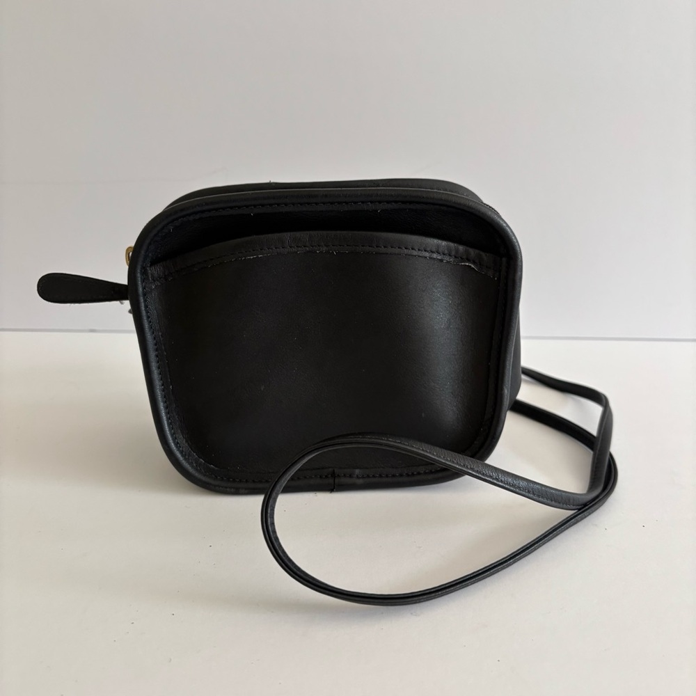 Coach Hadley Mini Crossbody Shoulder Vintage Zip Leather Black L5D-9935 Purse
